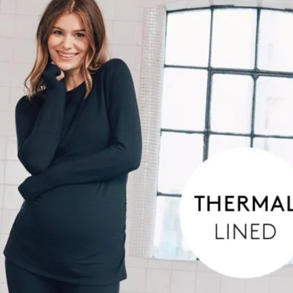 Seraphine Black Thermal Maternity and Nursing Top
